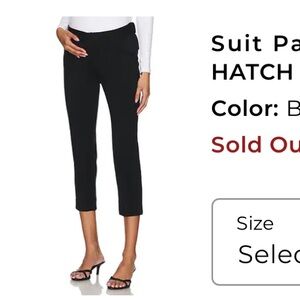 Hatch Black Cropped Suit Pants